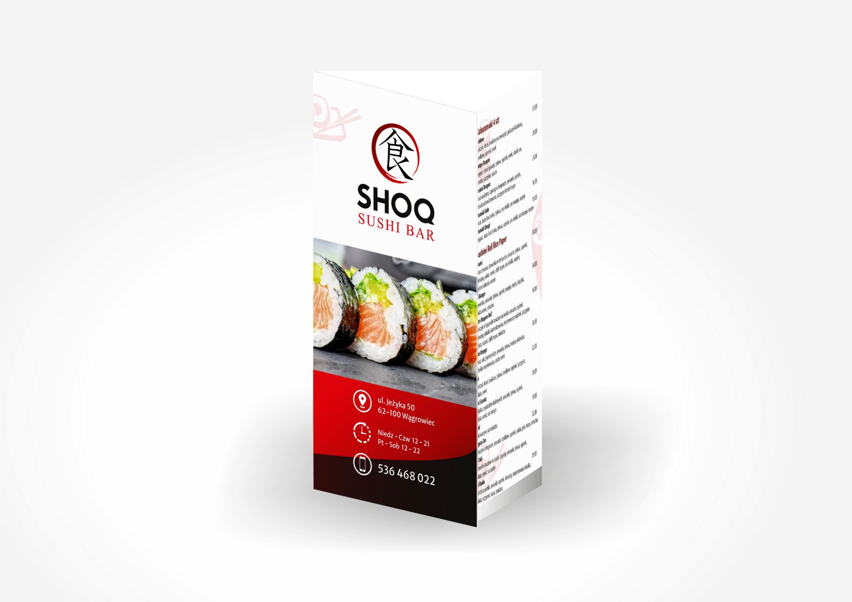 Ulotka SHOQ Sushi Bar